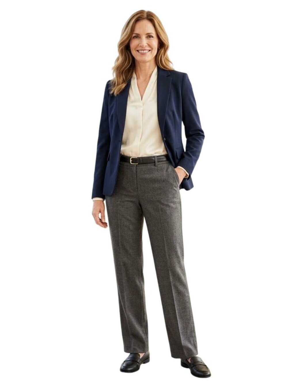 Talbots Heritage Stretch Wool Blend Trousers Career Versatile Size 16